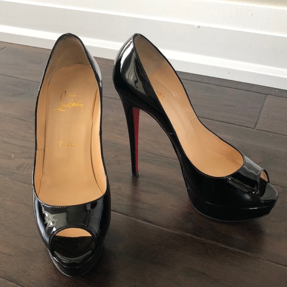 Christian Louboutin Patent Peep Toe - Picture 1 of 5